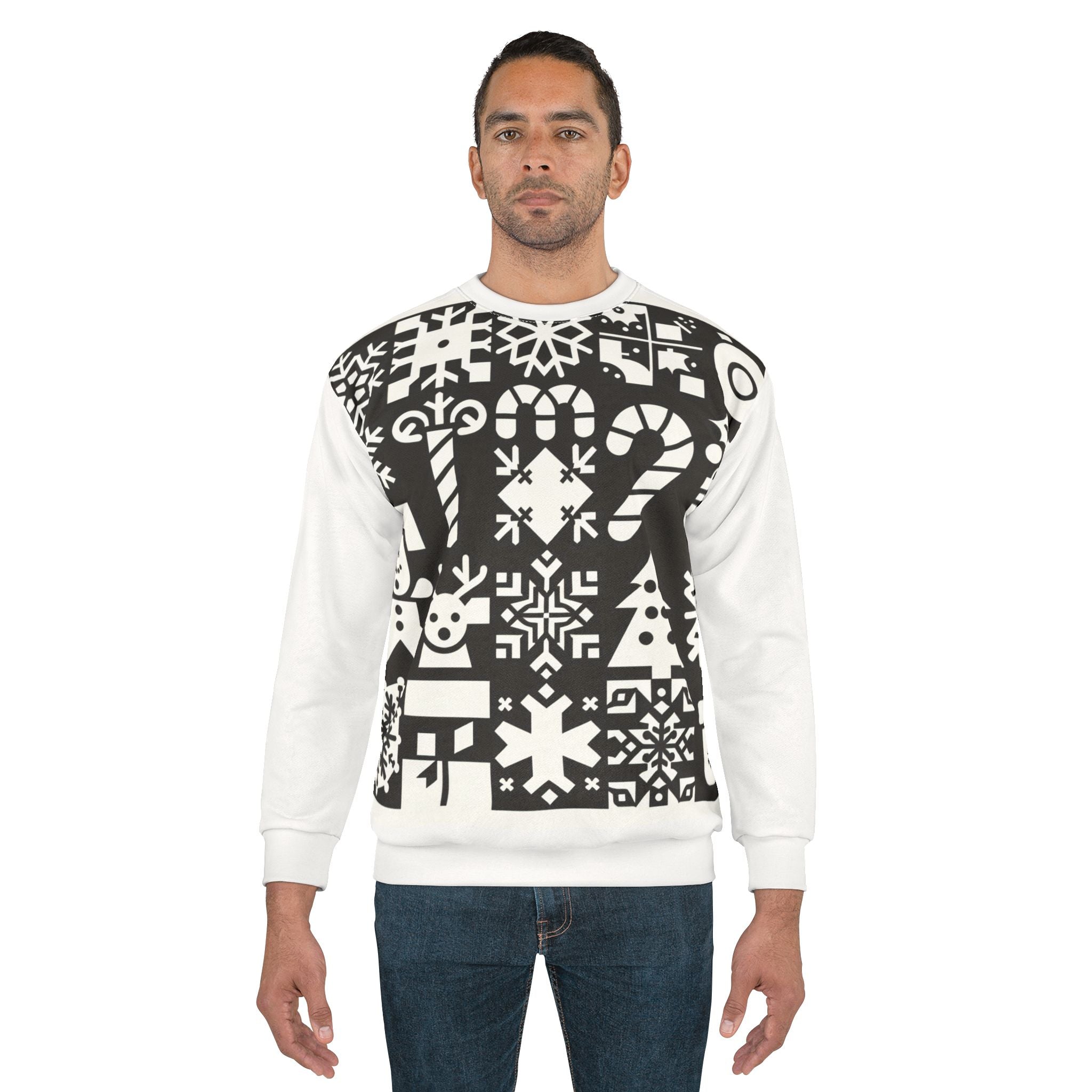 Patchwork Christmas Sweatshirt Festive Wonderland Style