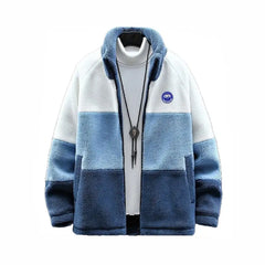 Patchwork Men’s Winter Warm Fleece Jacket