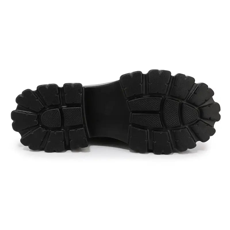 Patent Leather Chunky Platform Buckle Loafers Euro Size