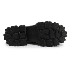 Patent Leather Chunky Platform Buckle Loafers Euro Size