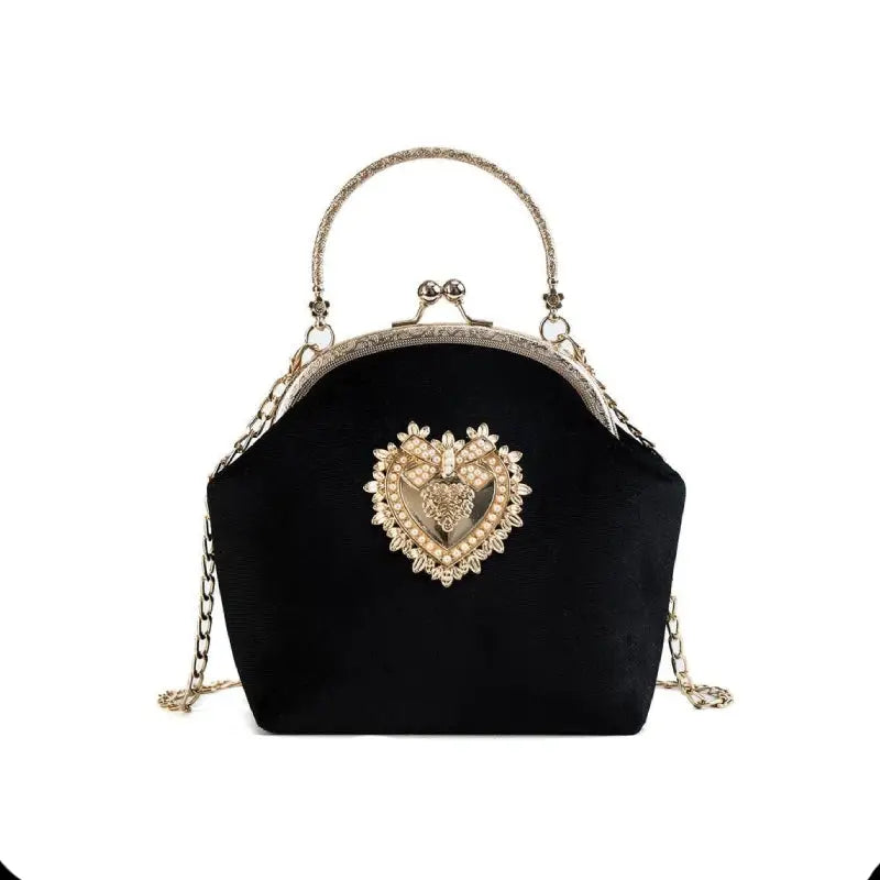 Pearl Heart Design Handbag