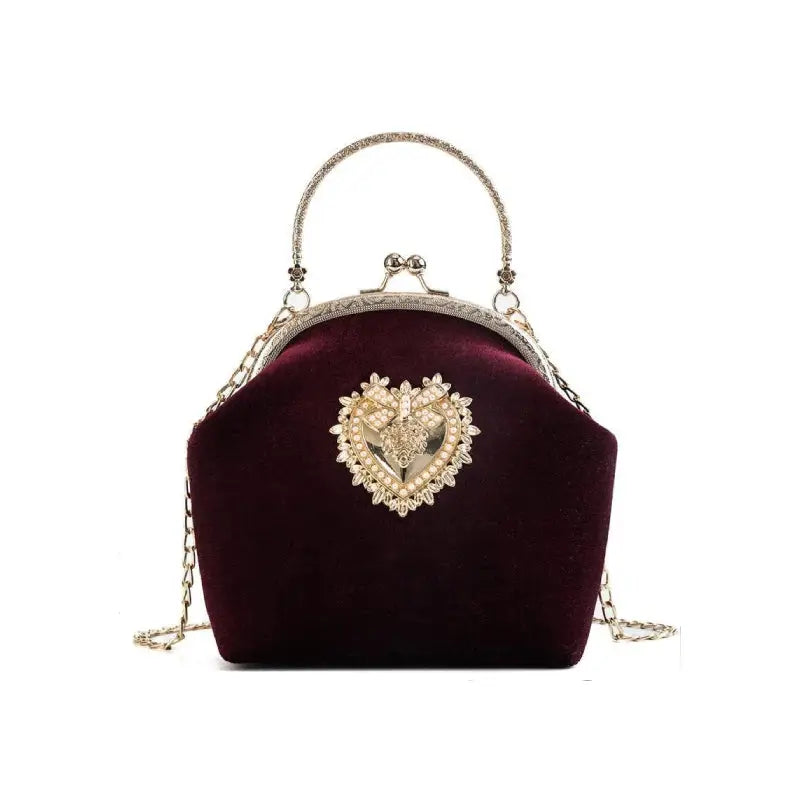 Pearl Heart Design Handbag
