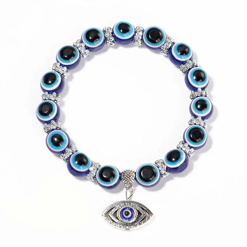 Pendant Blue Evil Eye Bracelet for Protection - 1 cm