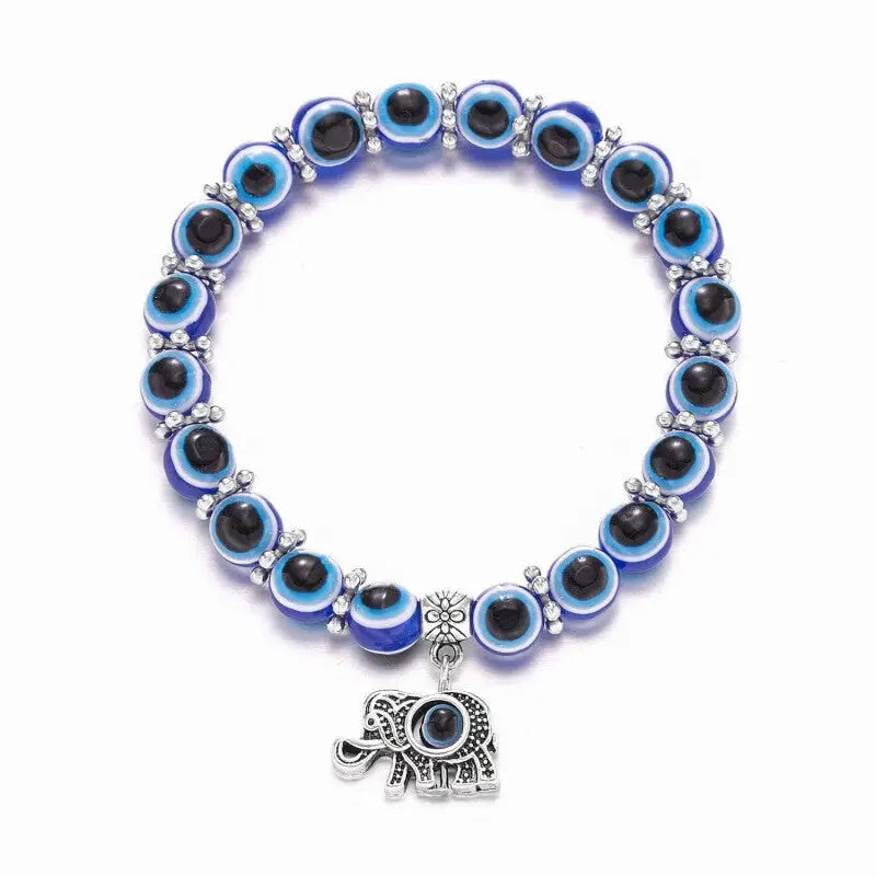 Pendant Blue Evil Eye Bracelet for Protection Elephant 0.8