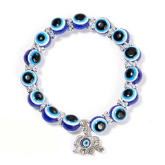 Pendant Blue Evil Eye Bracelet for Protection Elephant - 1