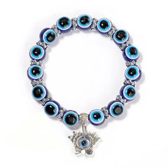 Pendant Blue Evil Eye Bracelet for Protection Flower - 1 cm