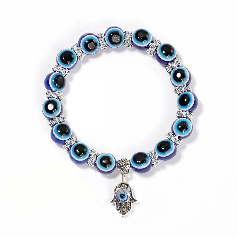 Pendant Blue Evil Eye Bracelet for Protection Hand - 1 cm