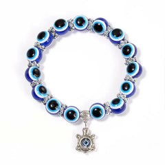 Pendant Blue Evil Eye Bracelet for Protection Turtle - 1 cm