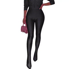 Pink Bodycon Skinny Long Legging High Waist Polyester