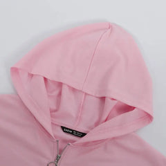 Pink Butterfly Crop Top Jacket for Women