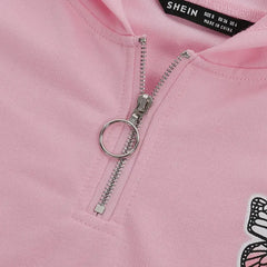 Pink Butterfly Crop Top Jacket for Women