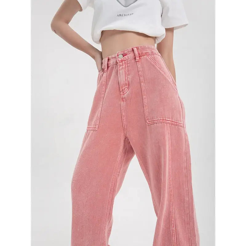 Pink High Waist Pants