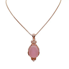 Pink Rose Quartz Necklace