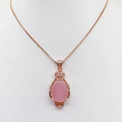 Pink Rose Quartz Necklace