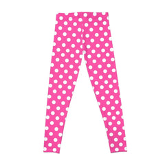 Pink with White Polka Dots Legging - Leggings