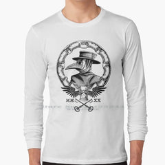 Plague Winged Hourglass Roman Mask Graphic T-Shirt