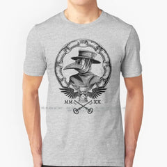 Plague Winged Hourglass Roman Mask Graphic T-Shirt