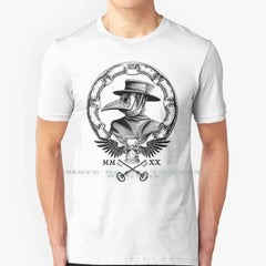 Plague Winged Hourglass Roman Mask Graphic T-Shirt