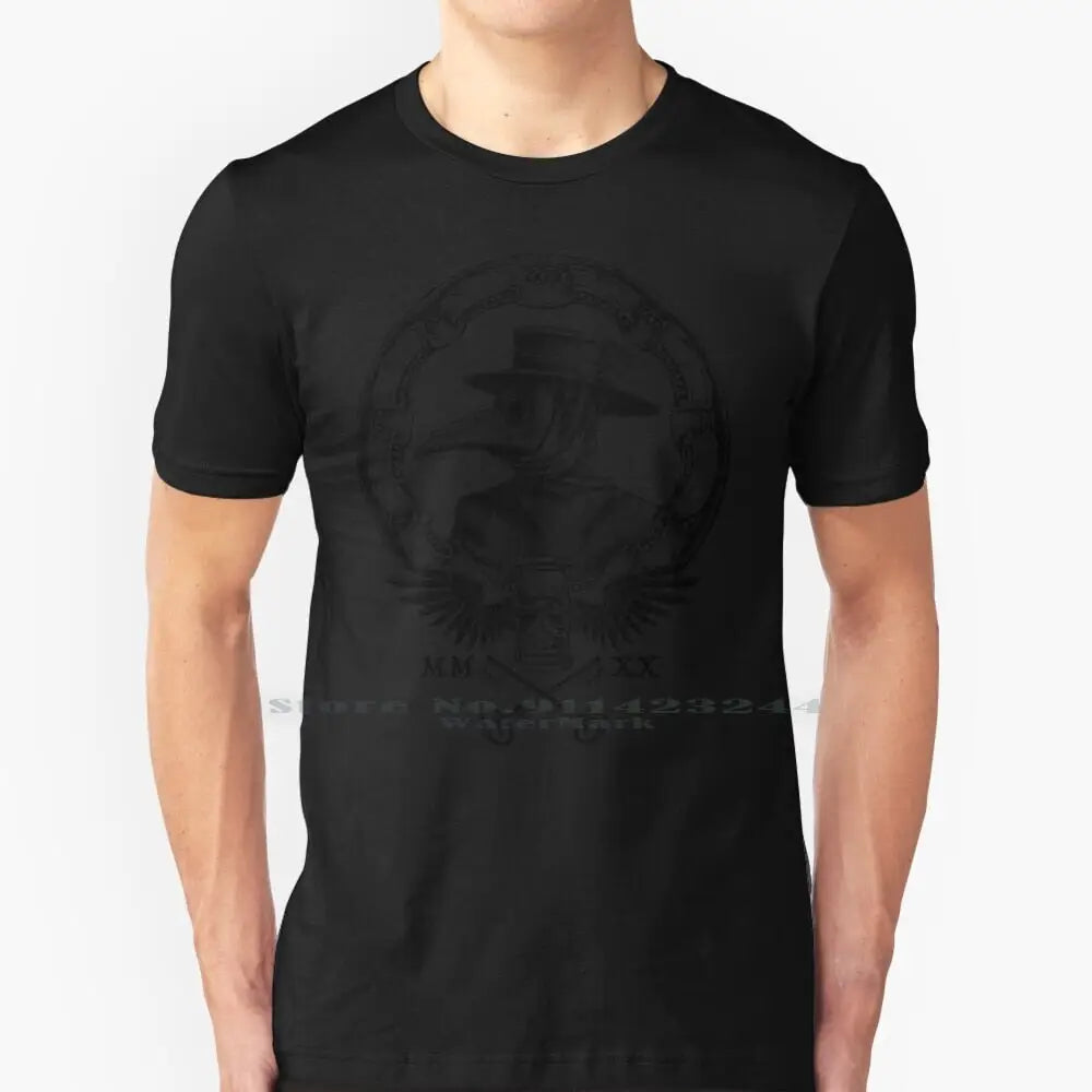 Plague Winged Hourglass Roman Mask T-Shirt - MTee-Black / XL