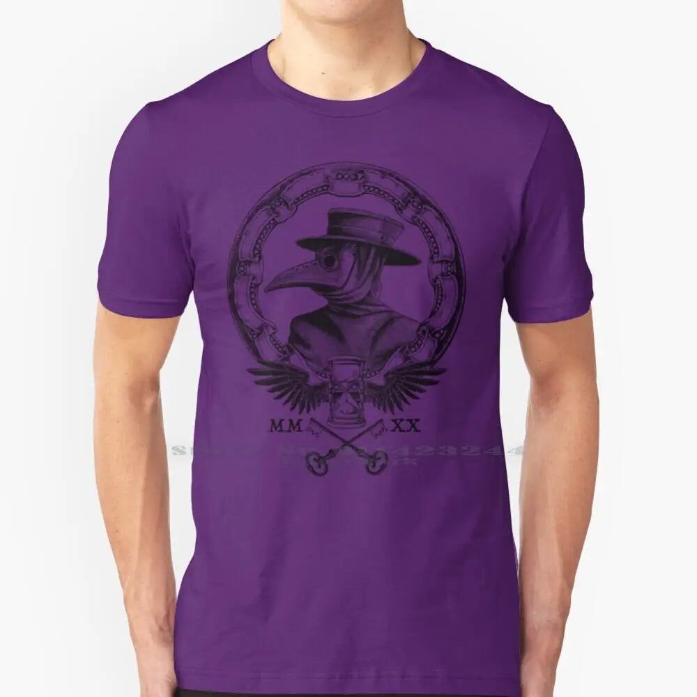Plague Winged Hourglass Roman Mask T-Shirt - MTee-Purple