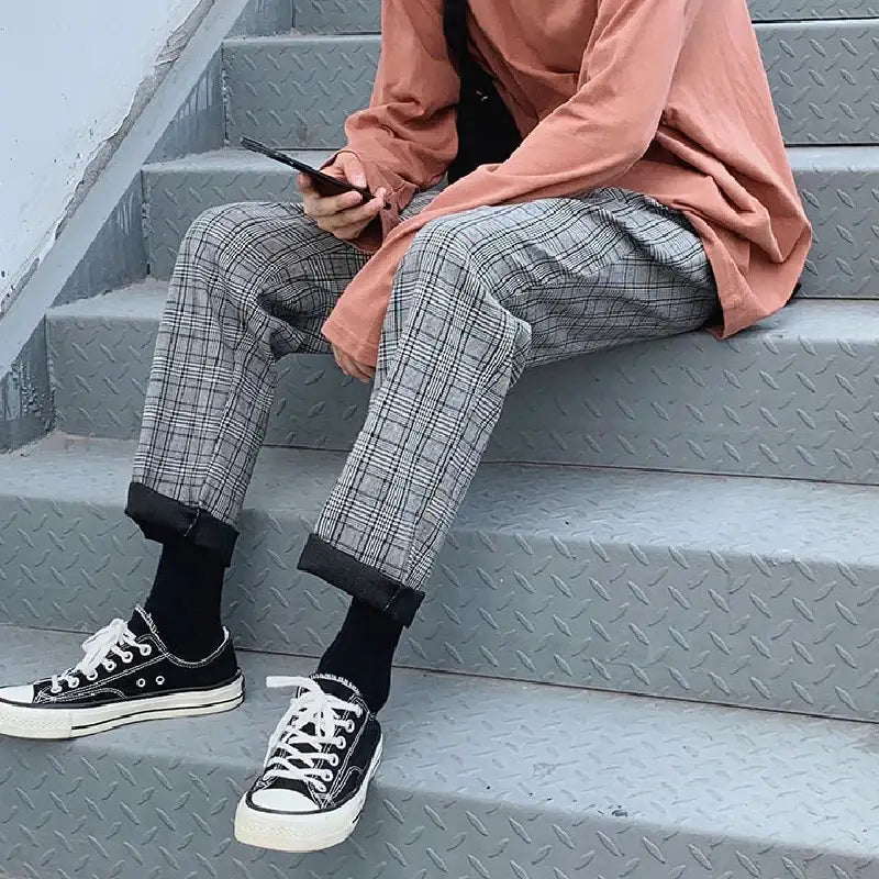 Plaid Ankle Pants