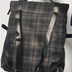 Plaid Gothic Backpack for School or Everyday Black