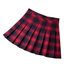 Plaid Pattern Mini Skirt for Summer Outfits red2 / XS