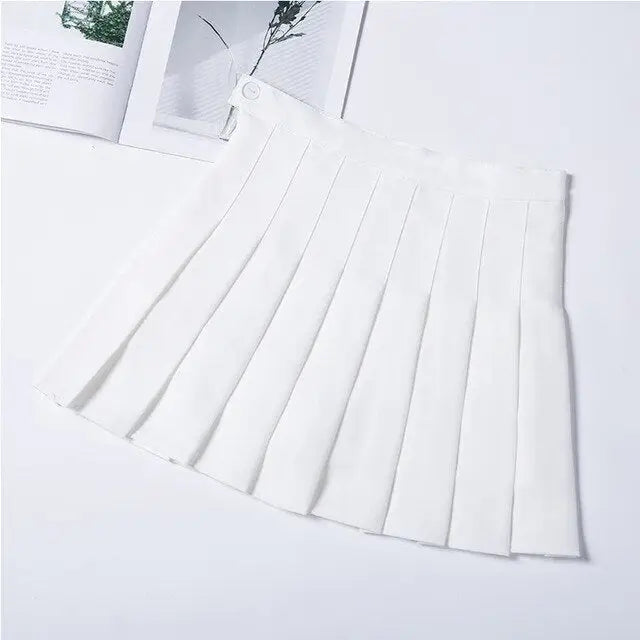 Plaid Pattern Mini Skirt for Summer Outfits white / XS