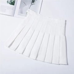 Plaid Pattern Mini Skirt for Summer Outfits white / XS