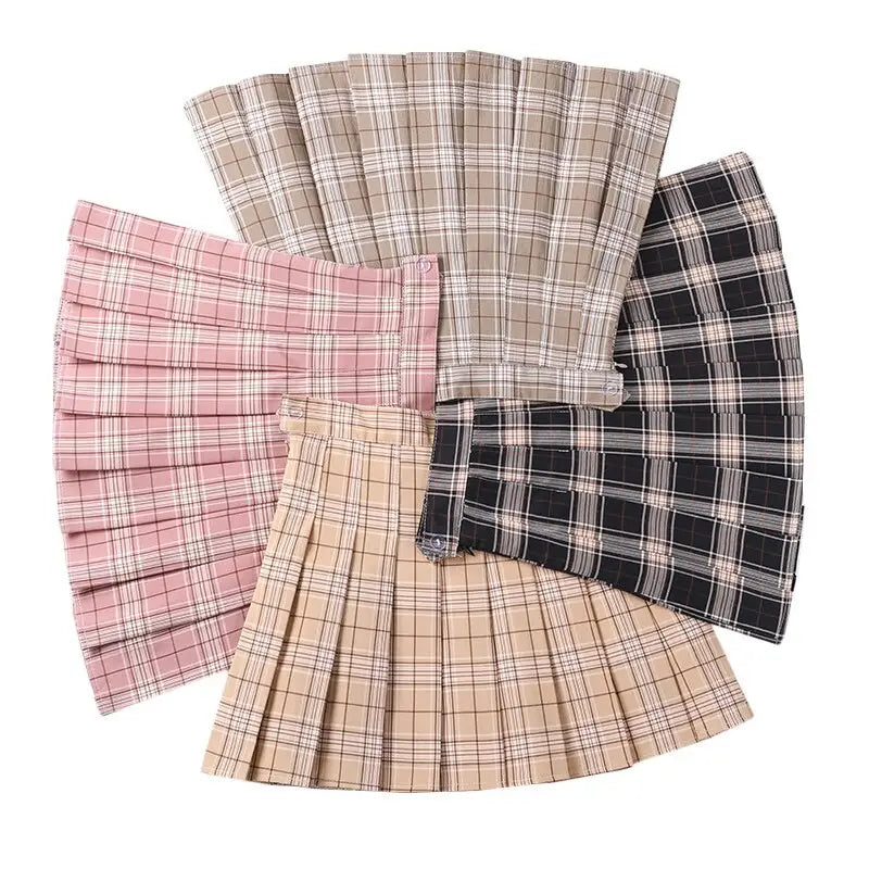 Plaid Pattern Mini Skirt Summer