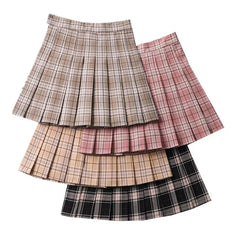 Plaid Pattern Mini Skirt Summer