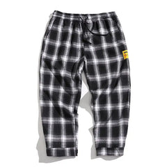 Plaid Pattern Trouser Joggers Pants