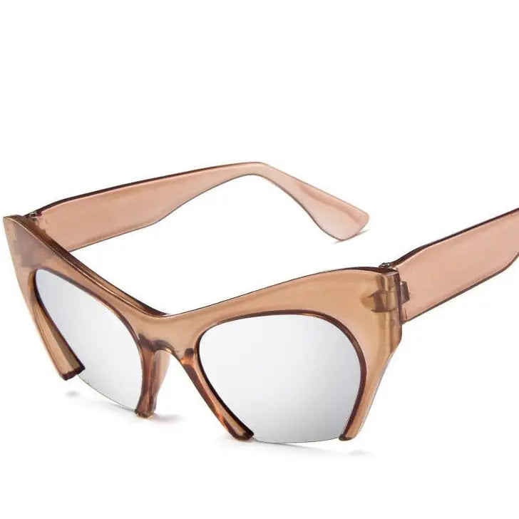 Plastic Cat Eye Sunglasses UV400 Anti Reflective Lenses