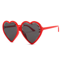 Plastic Heart Shaped Sunglasses with Polycarbonate Lenses