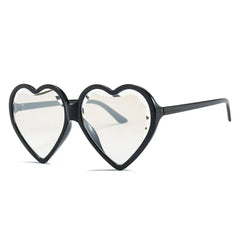 Plastic Heart Shaped Sunglasses with Polycarbonate Lenses