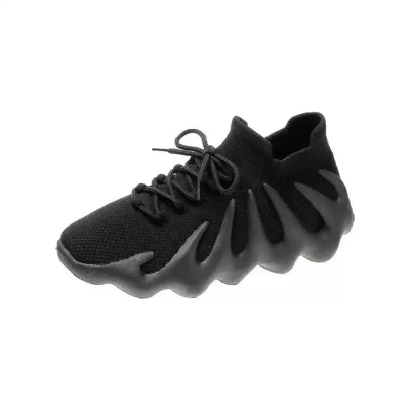 Platform Breathable Sporty Sneakers Euro Size Black / 35