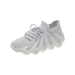 Platform Breathable Sporty Sneakers Euro Size Gray / 35