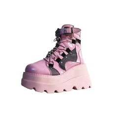 Platform Chunky High Heel Ankle Boots Euro Size