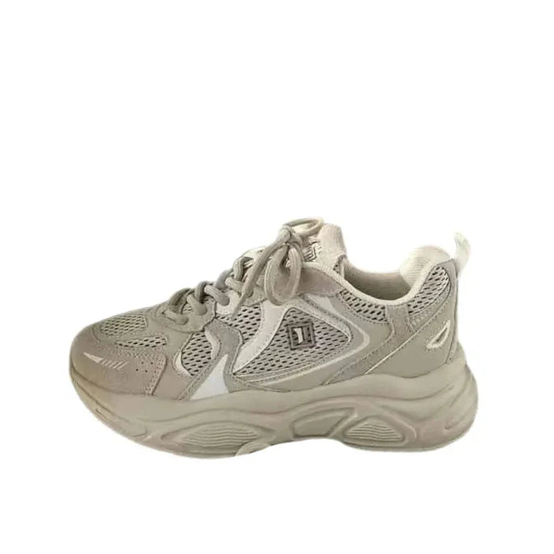 Platform Sports Mesh Shoes Breathable Design Euro Size