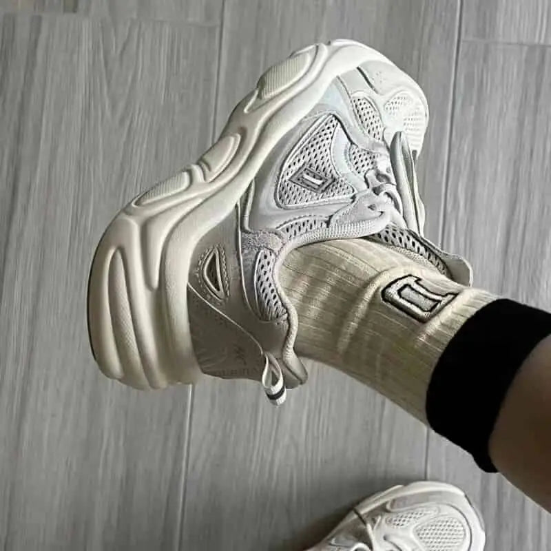 Platform Sports Mesh Shoes Breathable Design Euro Size