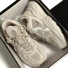 Platform Sports Mesh Shoes Breathable Design Euro Size