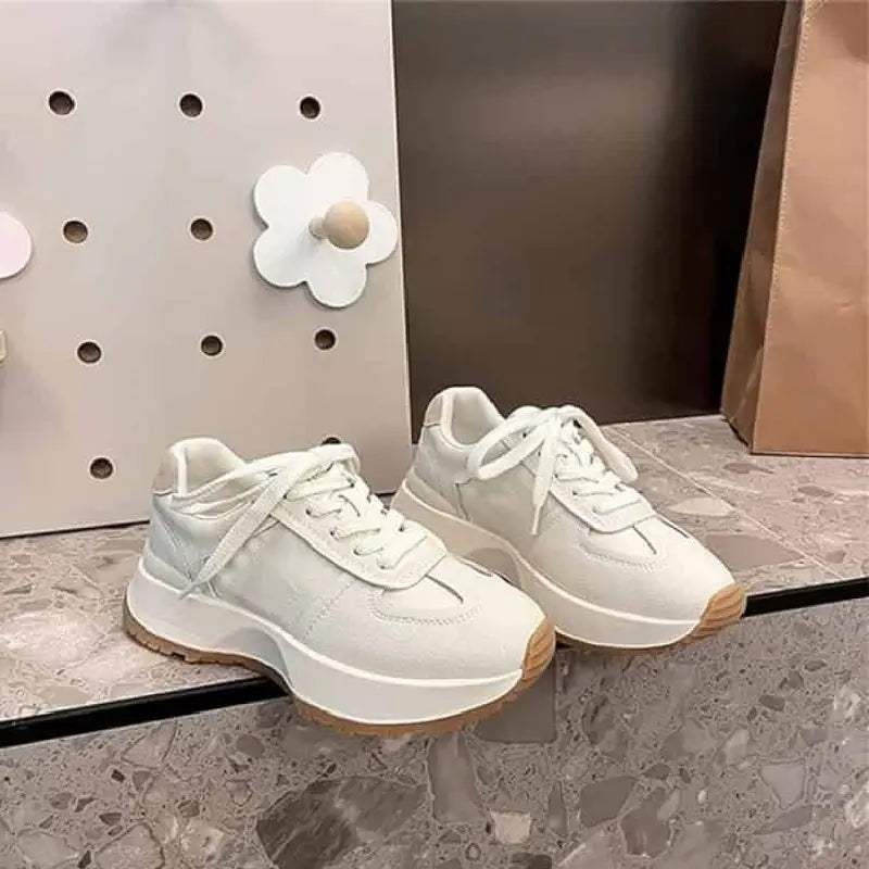 Platform Suede No Slip Lace Up Sneakers