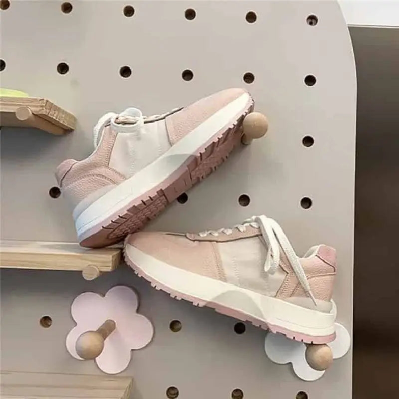 Platform Suede Slip Lace Up Sneakers Euro Size