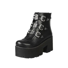 Platform Urban Style Boots - Black / 34 - Shoes