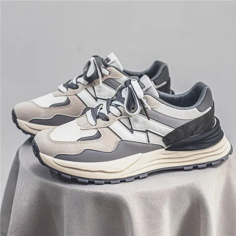 Platform Vulcanize Double Lace Up Sneakers for Everyday