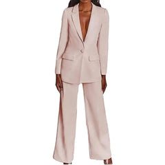 Plus Size 2 Piece Suits with Deep V Neck Jacket Ivory / 14 w