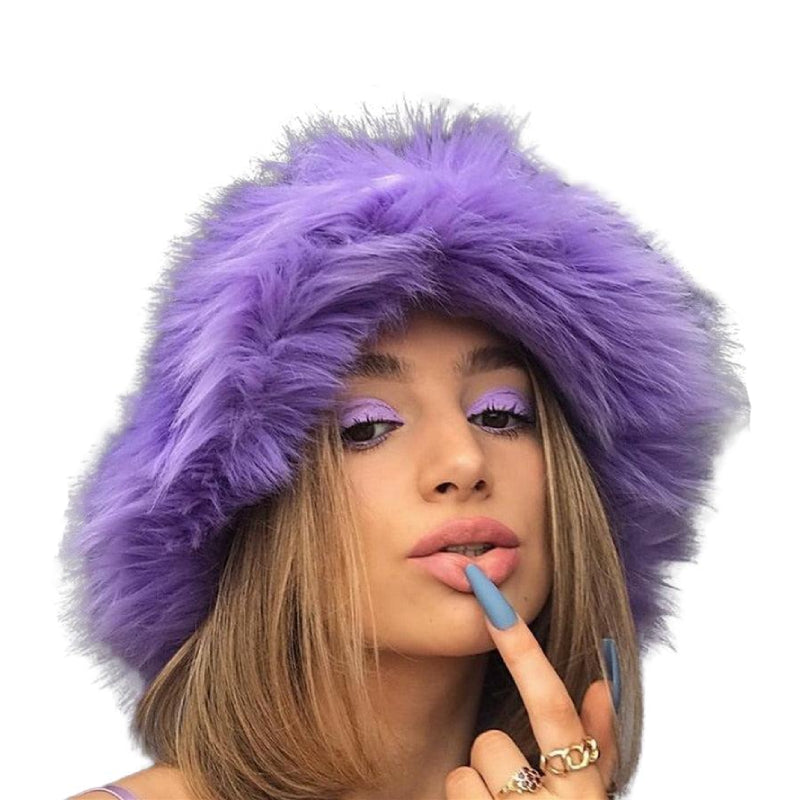 Plush Fluffy Dome Hats - Hat