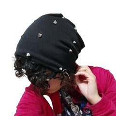 Pointed Rivets Thick Winter Beanies - Beanie