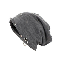 Pointed Rivets Thick Winter Beanies - Dark Grey / 56-65