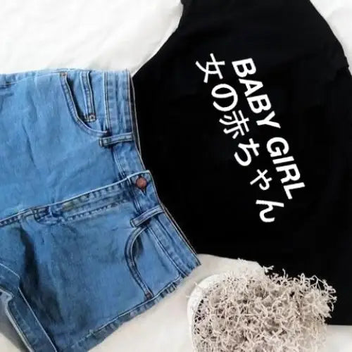 Polyester Baby Girl Dark Aesthetic T-Shirt